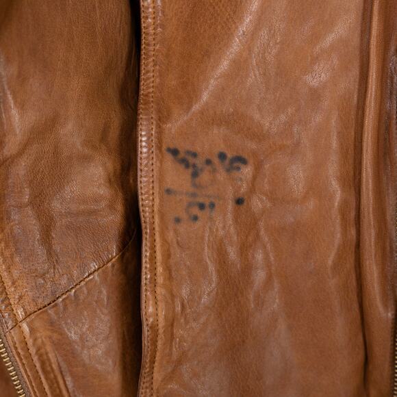 Lauren Ralph Lauren Women Tumbled Leather Jacket Dark Walnut Size 12 (NewDefect) - Picture 7 of 11